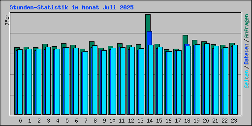 Stunden-Statistik im Monat Juli 2025