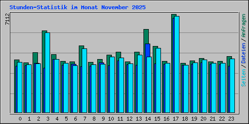 Stunden-Statistik im Monat November 2025